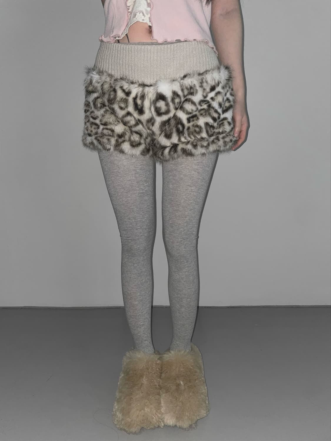 fur shorts leopard 상품이미지3