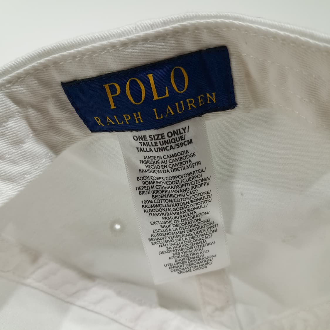 CL488 폴로 다크네이비 자수 화이트 볼캡 모자 상품이미지8