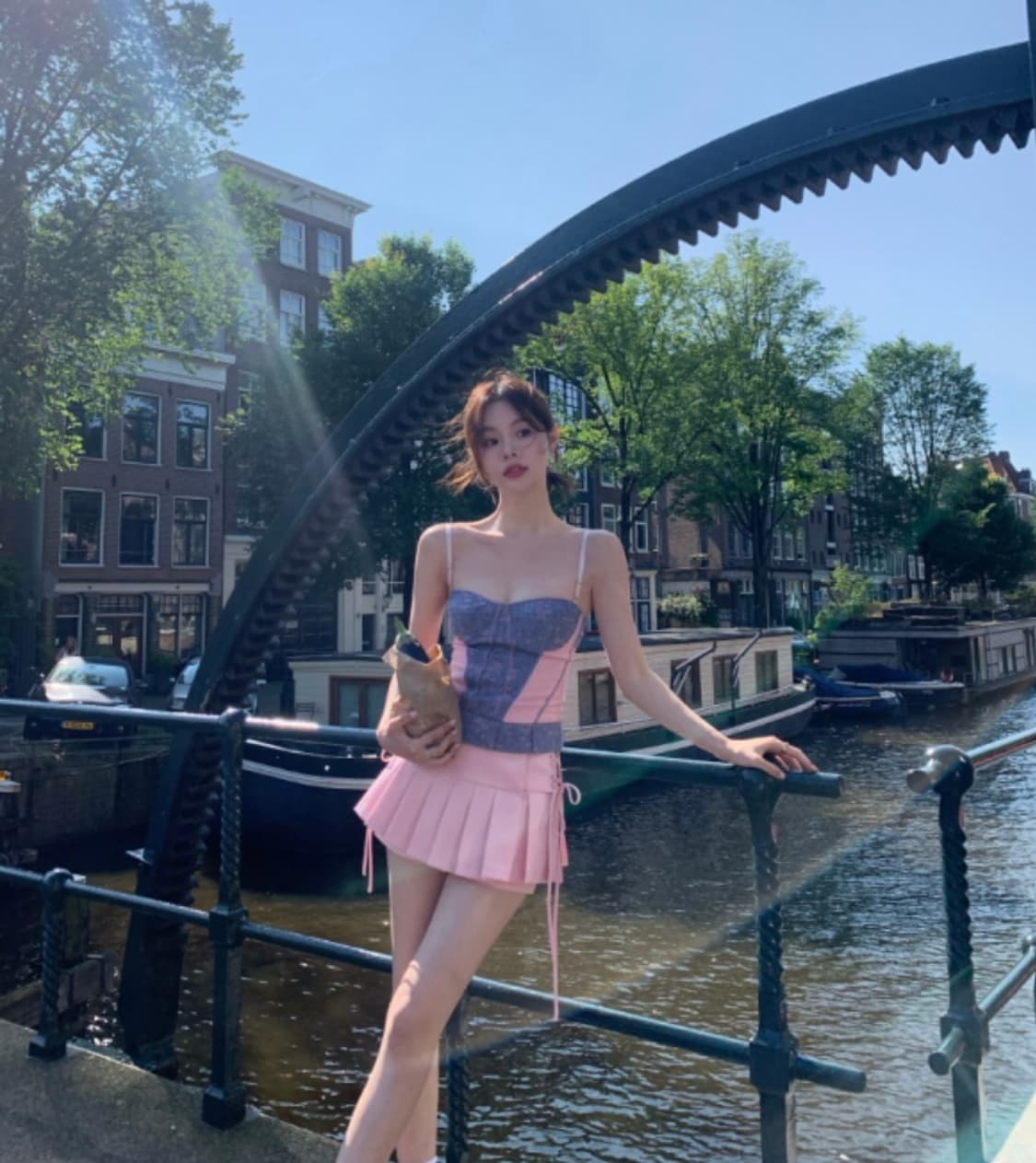 서쿠키 스커트 팬츠 핑크 m 상품이미지2