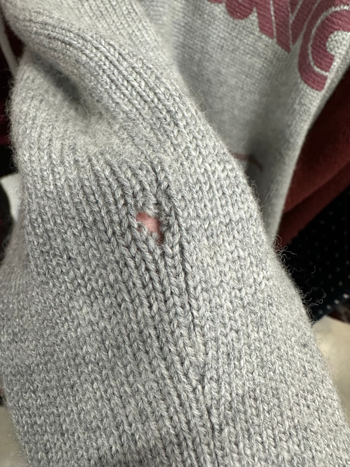 히스테릭글래머 로고 니트 후드티 상품이미지5