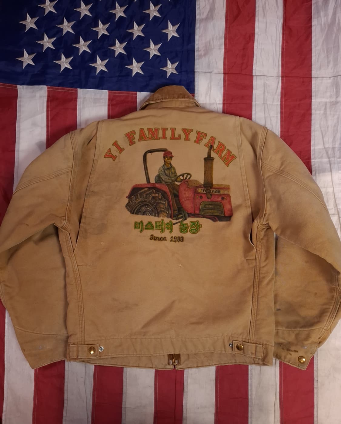 오리지날 90's 칼하트 디트로이트 핸드페인팅 자켓 상품이미지1