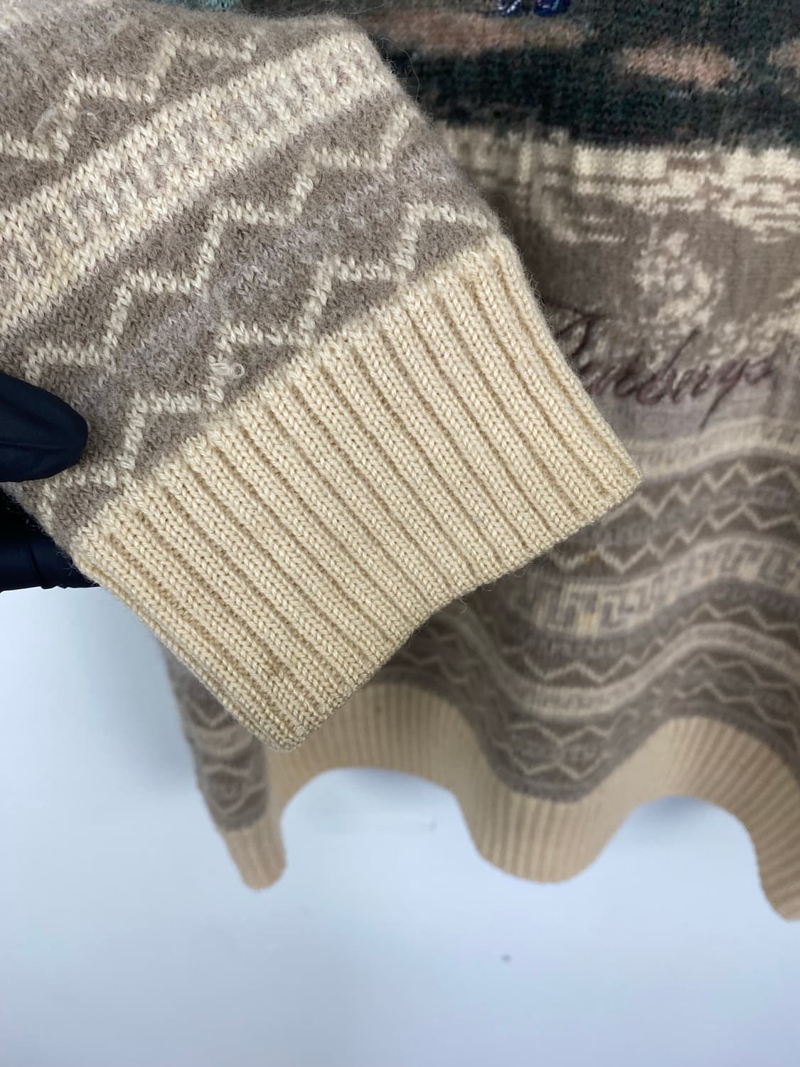 버버리 90s 골프맨 에스닉 울 니트 스웨터 L 상품이미지9