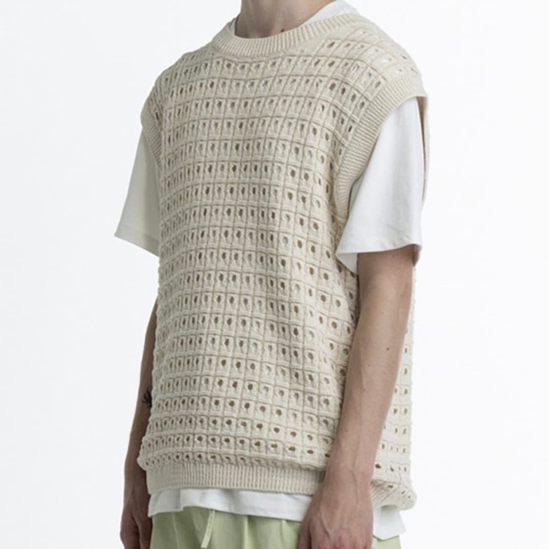 아모멘토 Cotton Knit Vset Ecru 상품이미지1