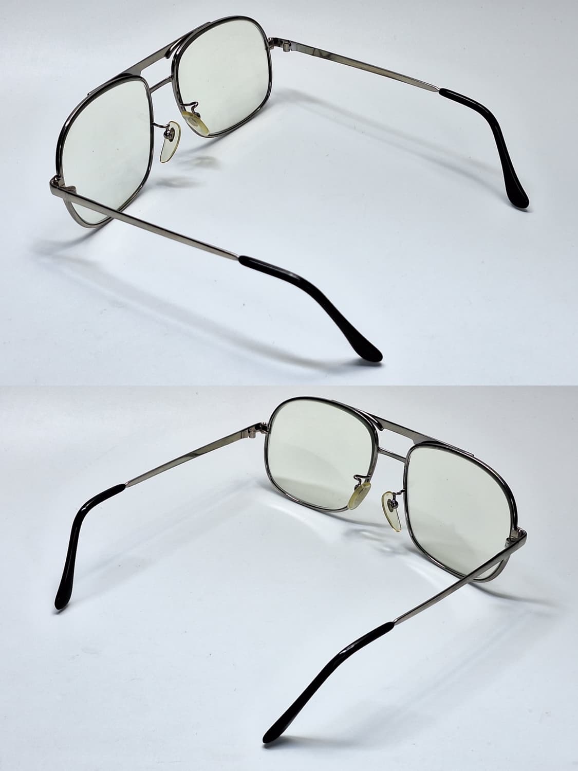 80s 일본제 빈티지 데드스톡 미사용/실버 투브릿지 안경테 140mm 상품이미지5