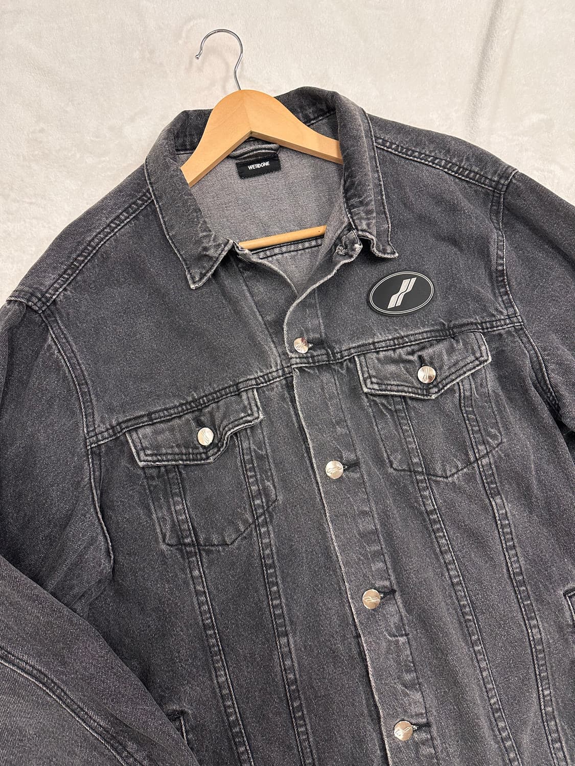 (L)웰던 오버사이즈 블랙 데님 자켓 상품이미지2