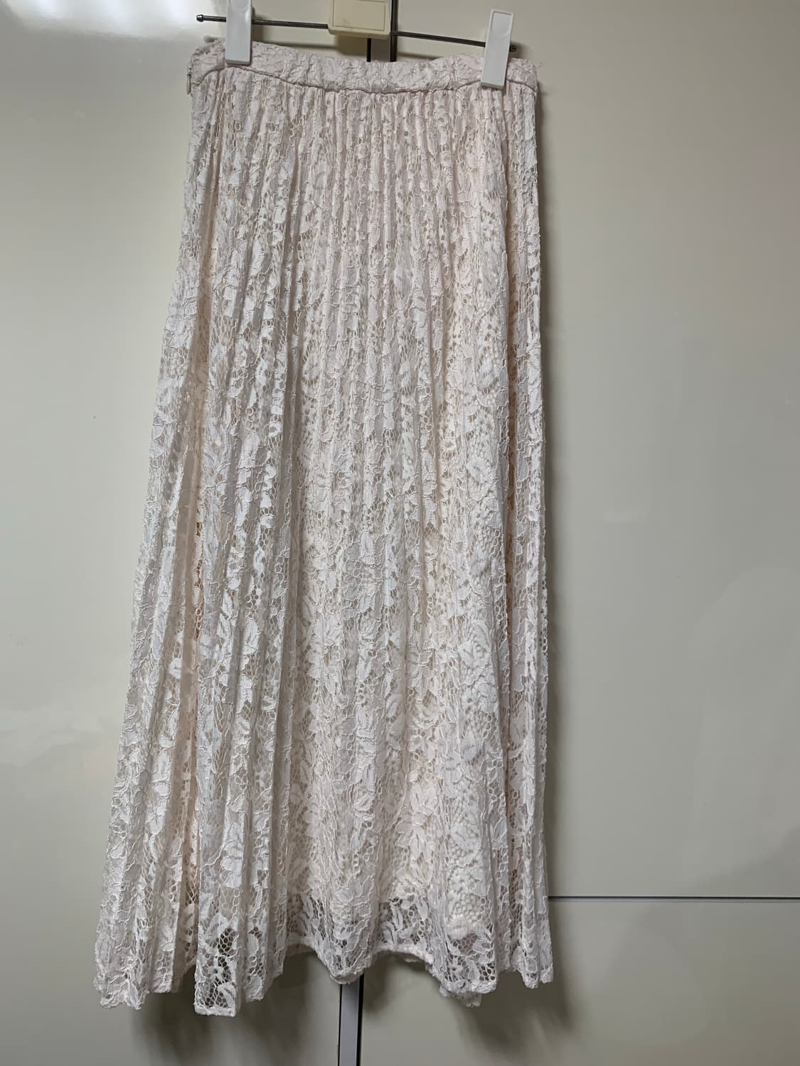 Opaqueclip 레이스 플리츠 롱스커트  상품이미지5