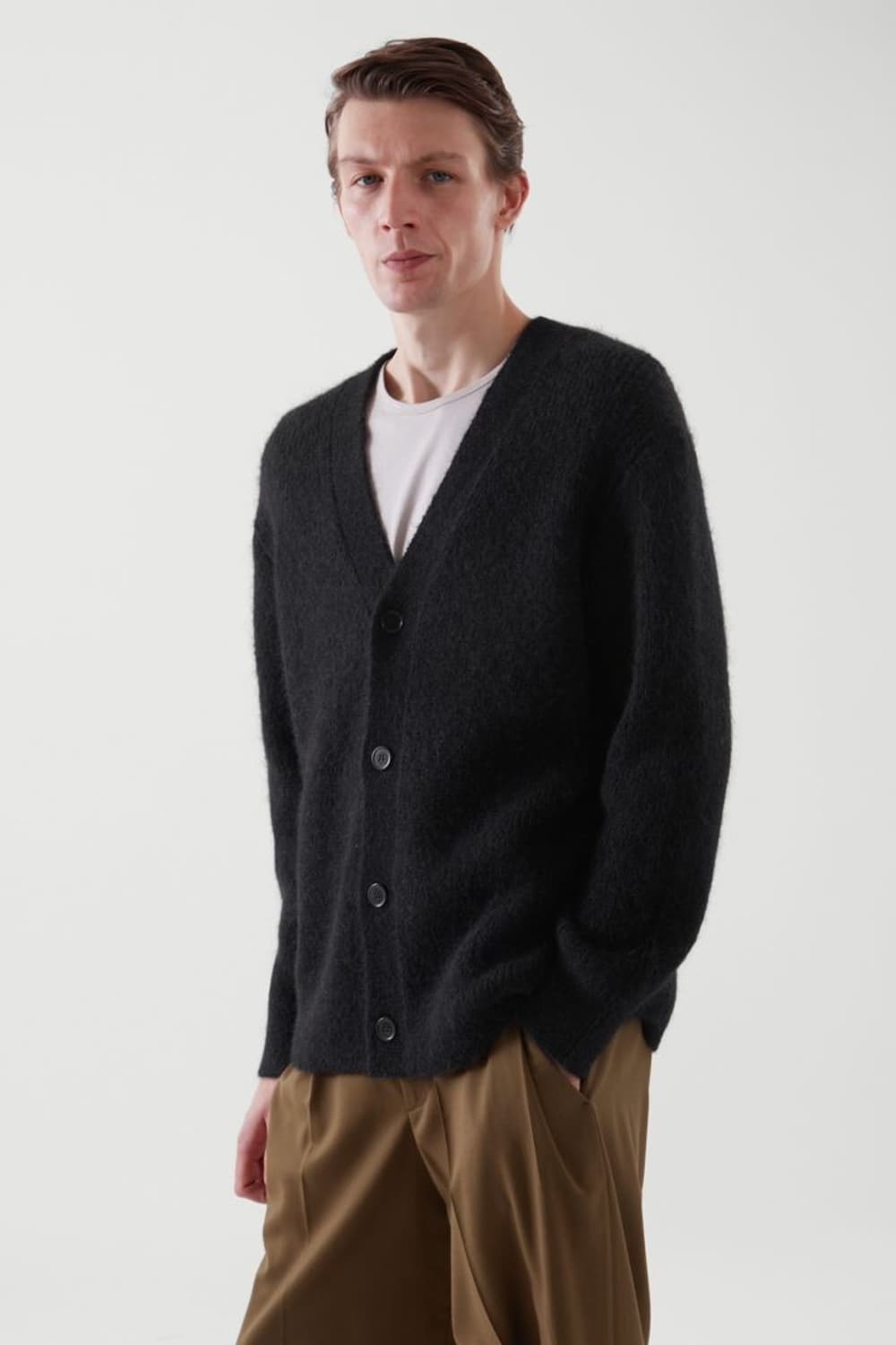 코스 알파카 울 믹스 오버사이즈 가디건 M 상품이미지2