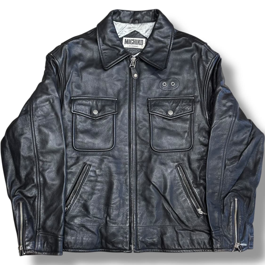 90's MICHIKO Koshino LONDON 천연 소가죽 100%  상품이미지1