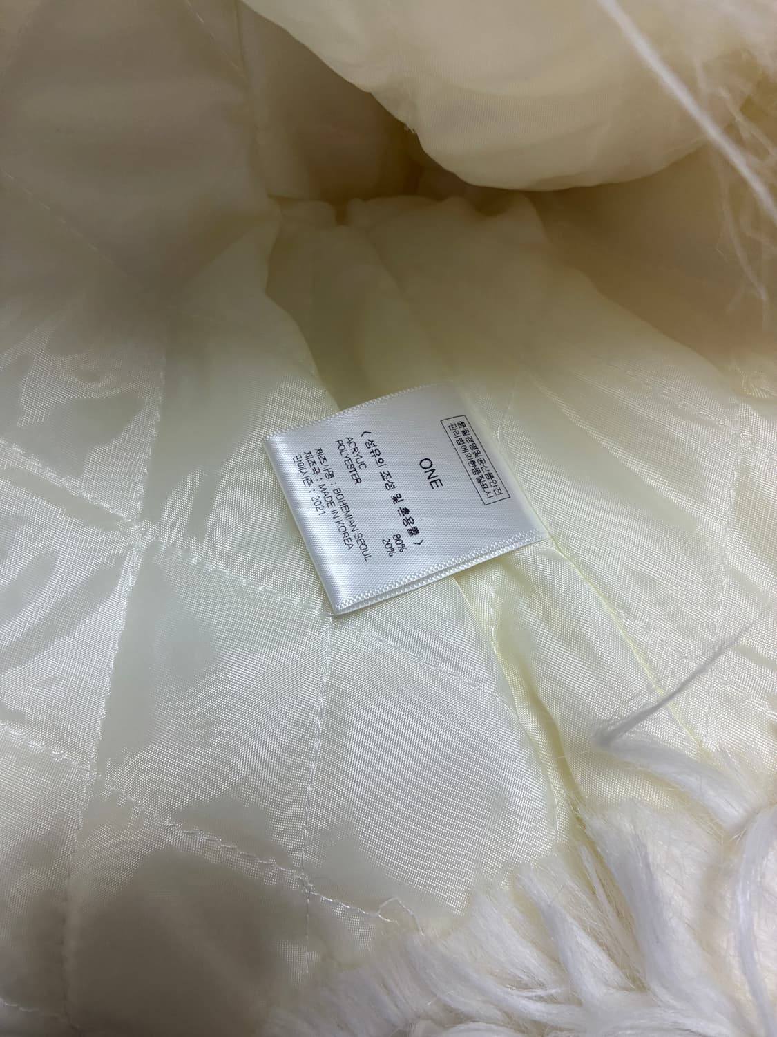 보헤미안서울 퍼자켓 화이트 상품이미지5