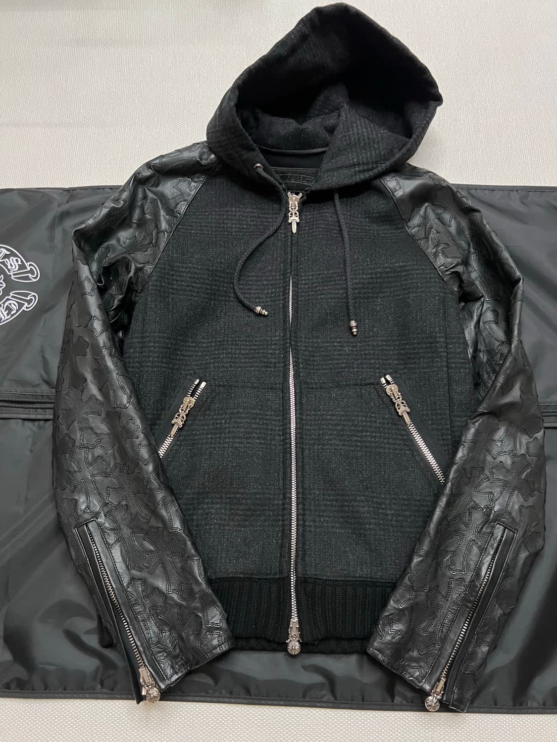 크롬하츠 크로스패치 레더 자켓 상품이미지1