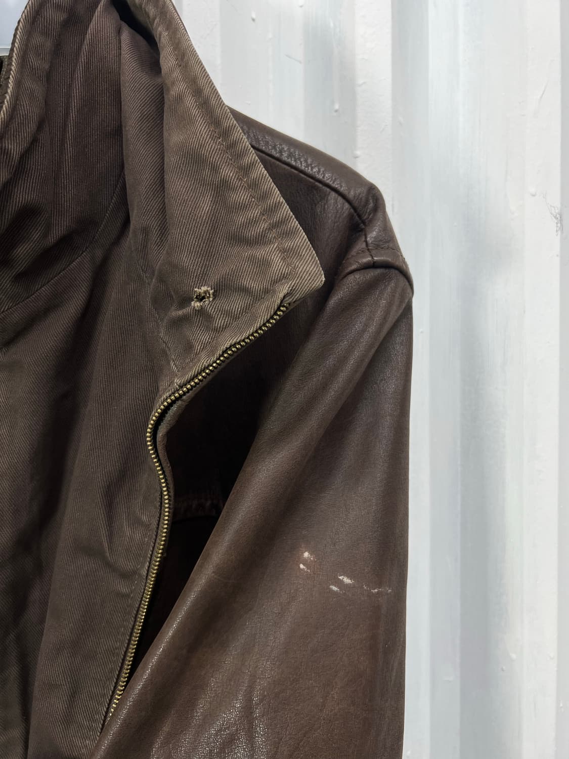 00s Columbia 2way leather JK 상품이미지9