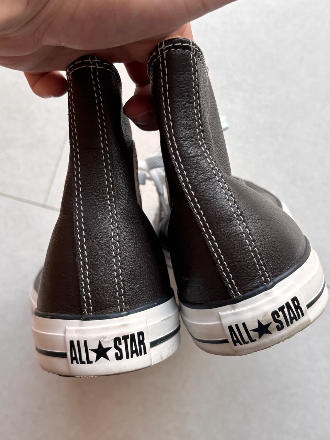 컨버스 올스타 레더 하이 브라운 290 상품이미지6
