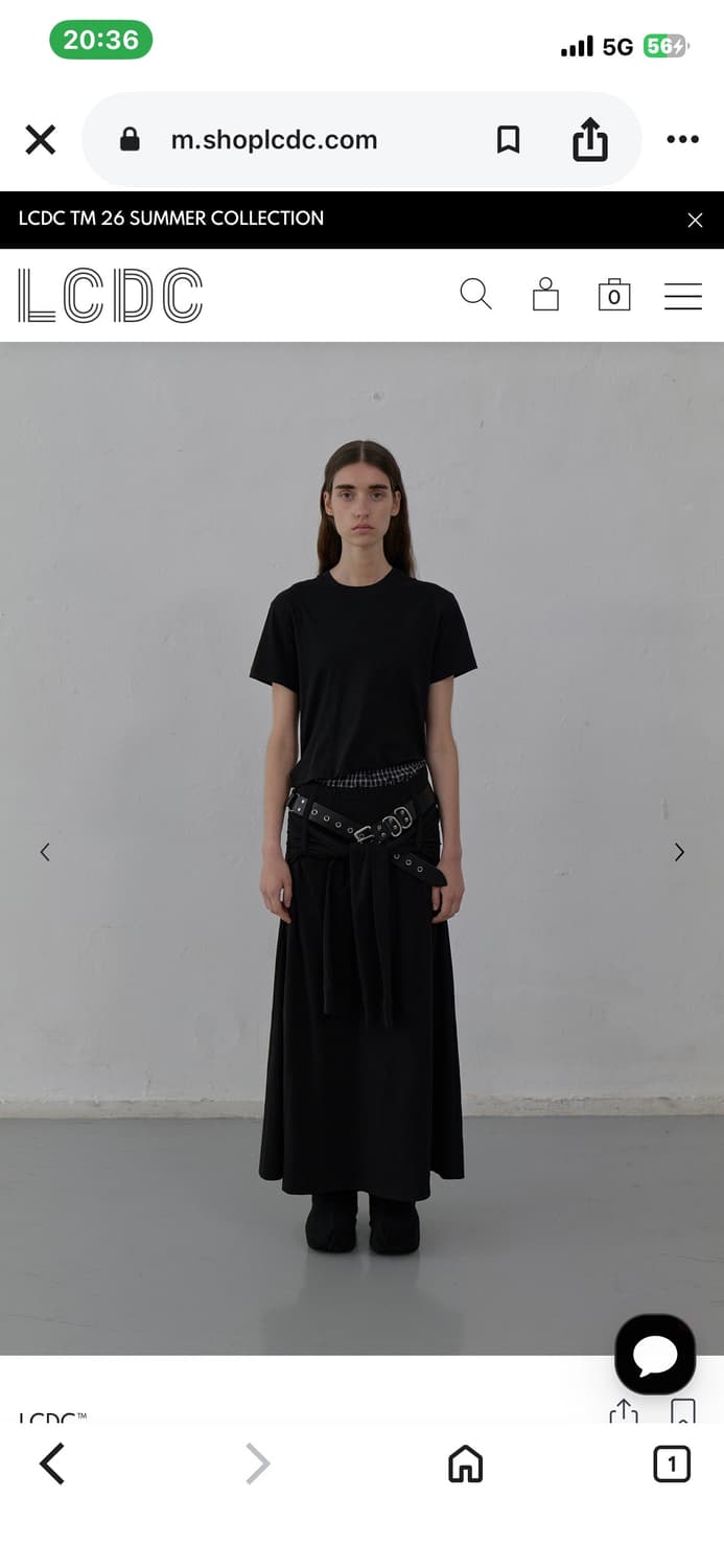 [LCDC] TIED WAIST DRESS (BLACK) 상품이미지1