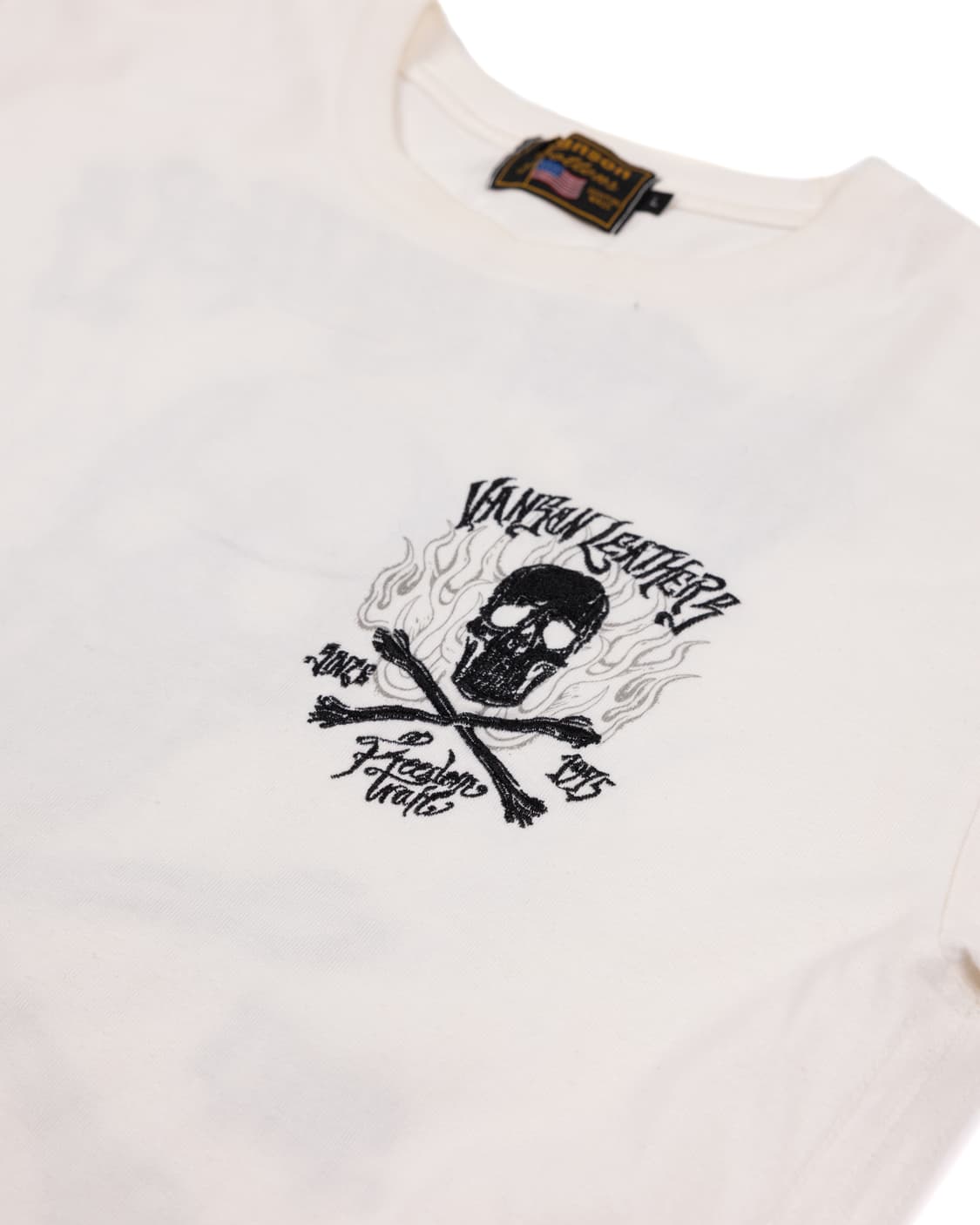 Vanson Leathers 스컬 자수 T-Shirt 상품이미지3