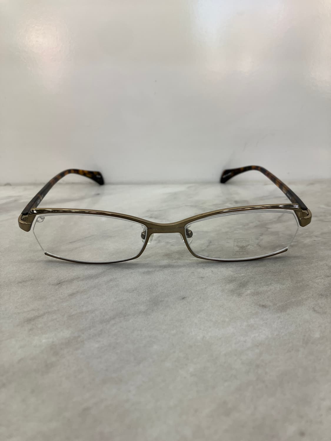 엠씨엠 MCM 엔틱 골드 레오파드 반무테 메탈 안경 상품이미지6