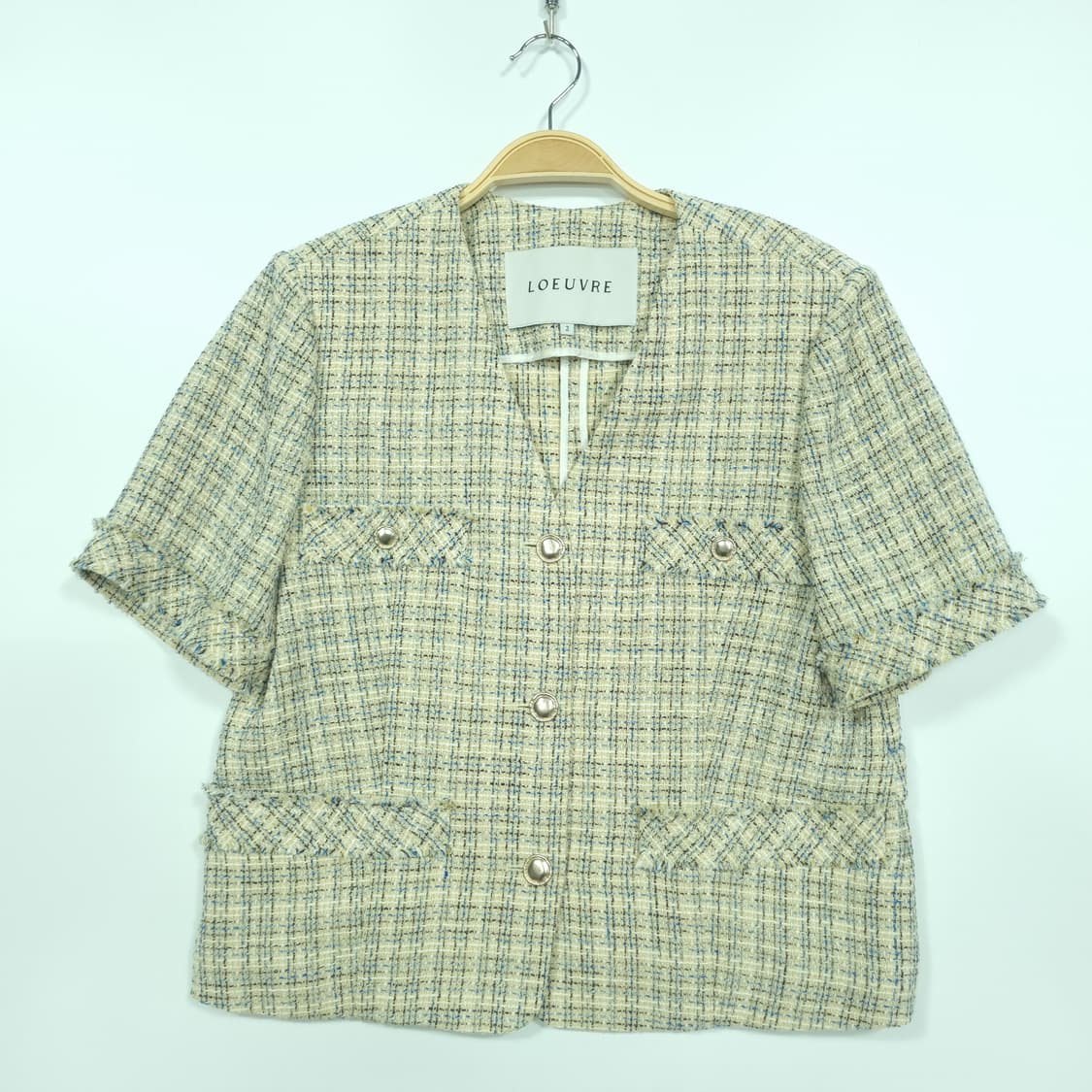 LOEUVRE 루에브르 트위드 반팔 자켓 2사이즈 상품이미지1