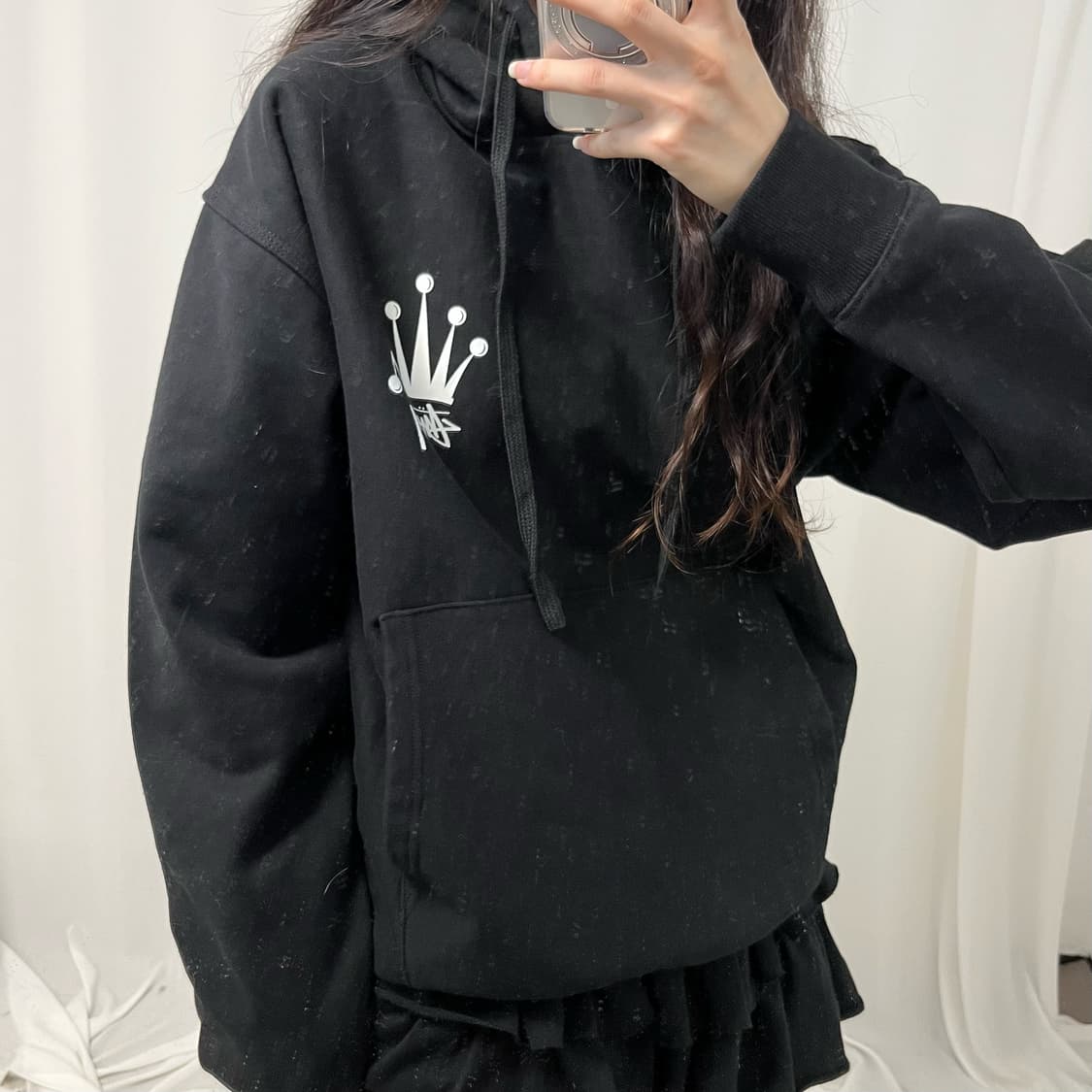 Stussy black Regal Crown hoodie 상품이미지3