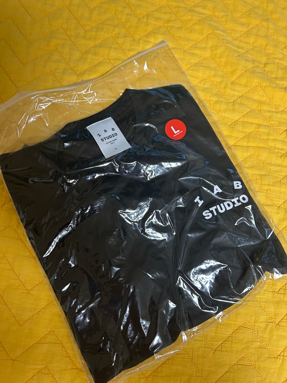 [L] 아이앱 스튜디오 백로고 반팔 블랙 상품이미지2