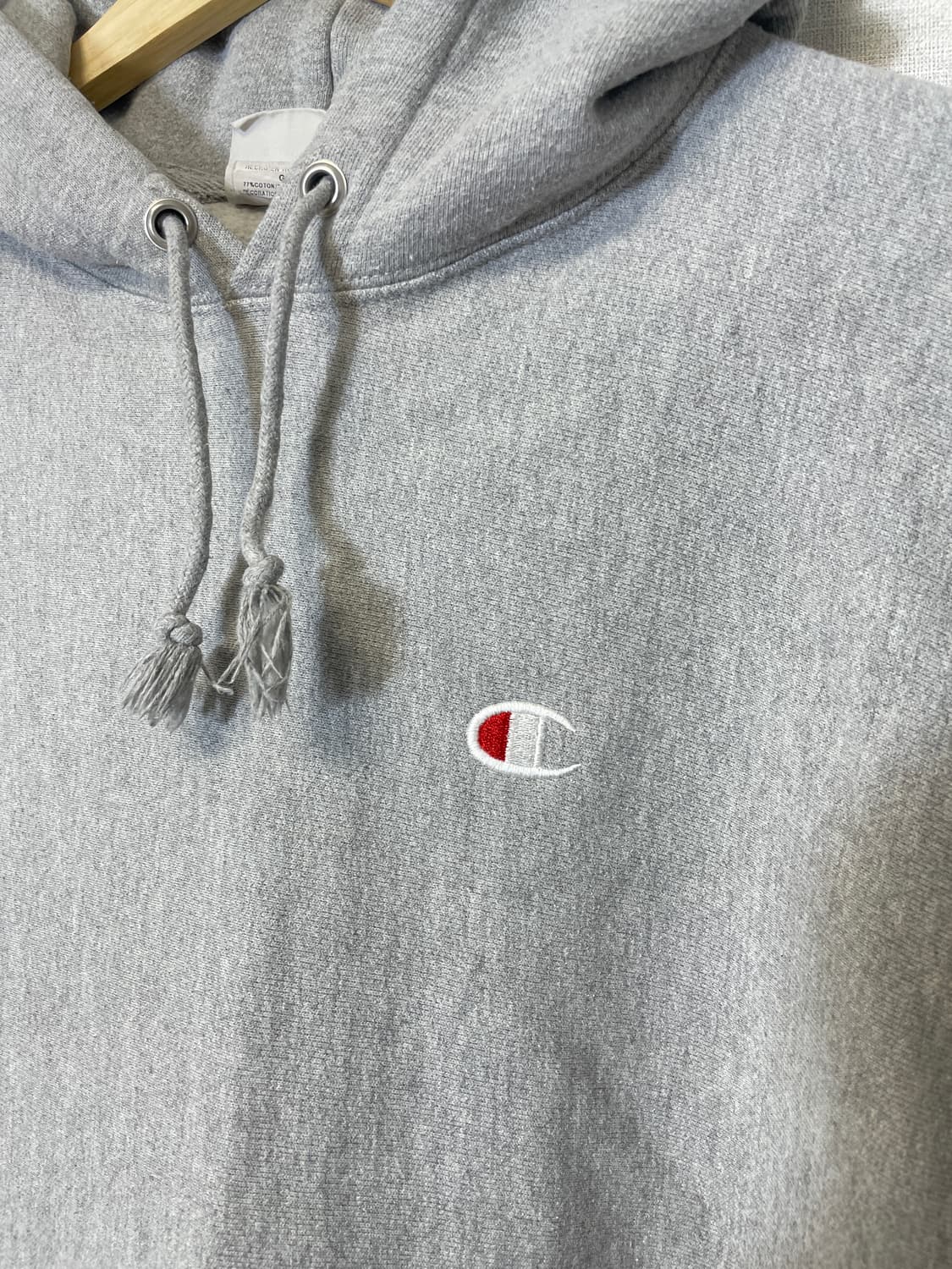 챔피온 리버스위브 그레이 후드 상품이미지2