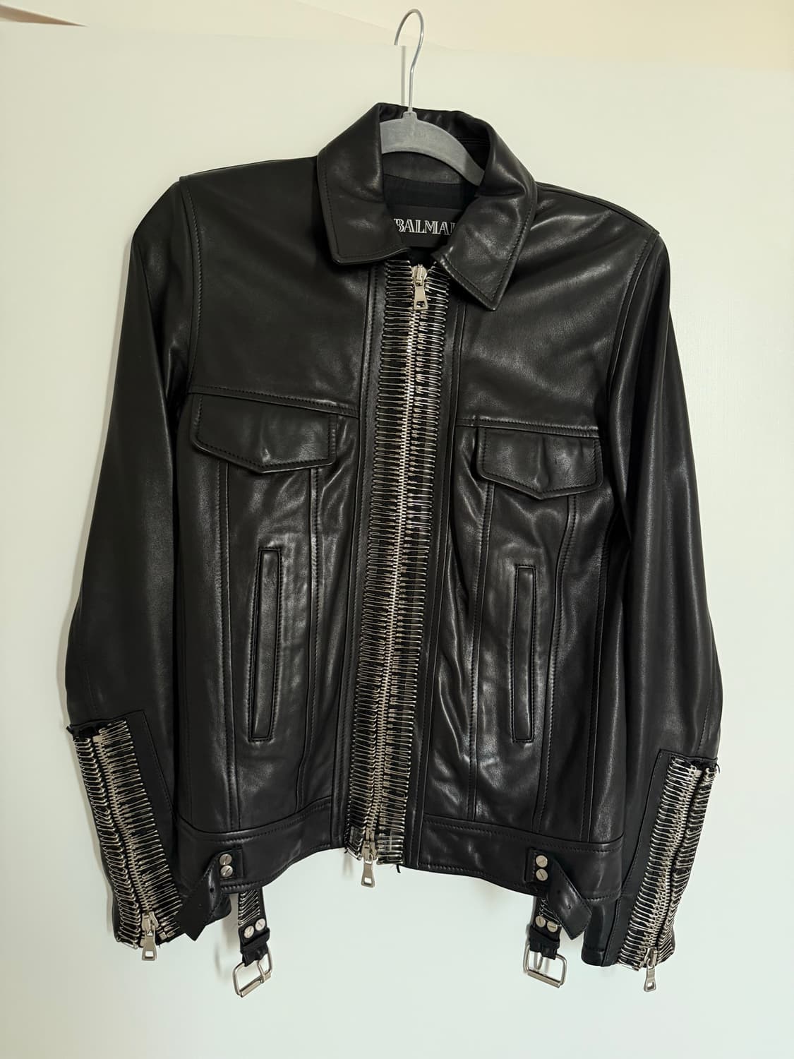 Balmain 2011 safety pin leather jacket  상품이미지1