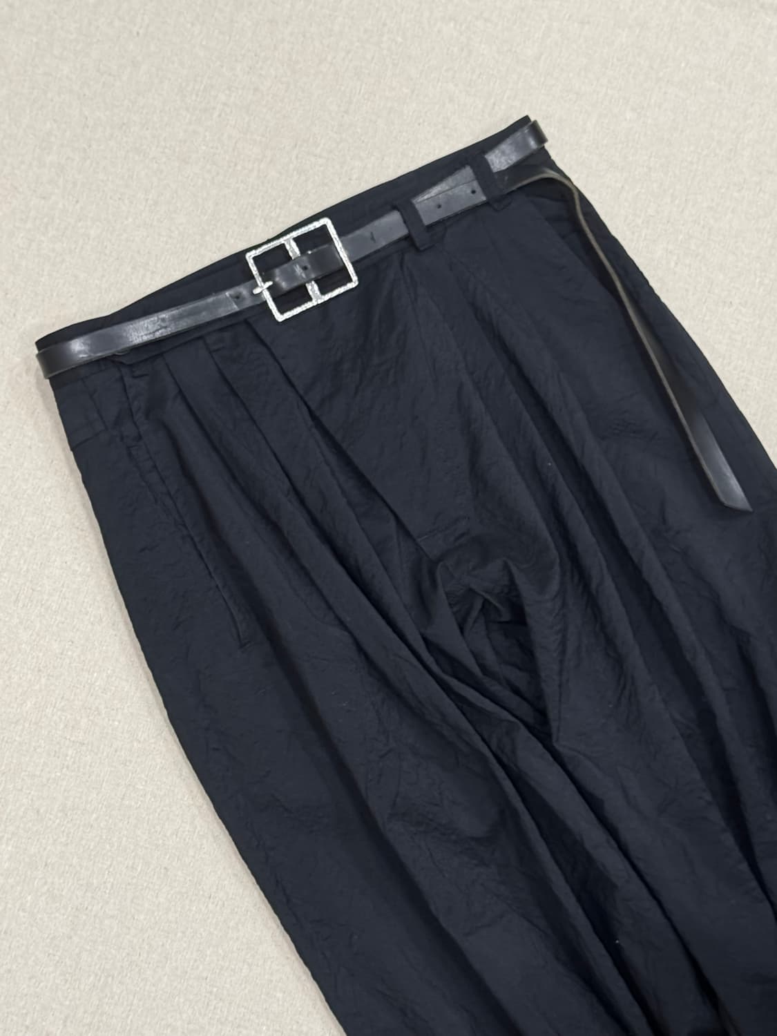 Bed J.W. Ford 실버925 빅버클 레더 벨트 상품이미지7