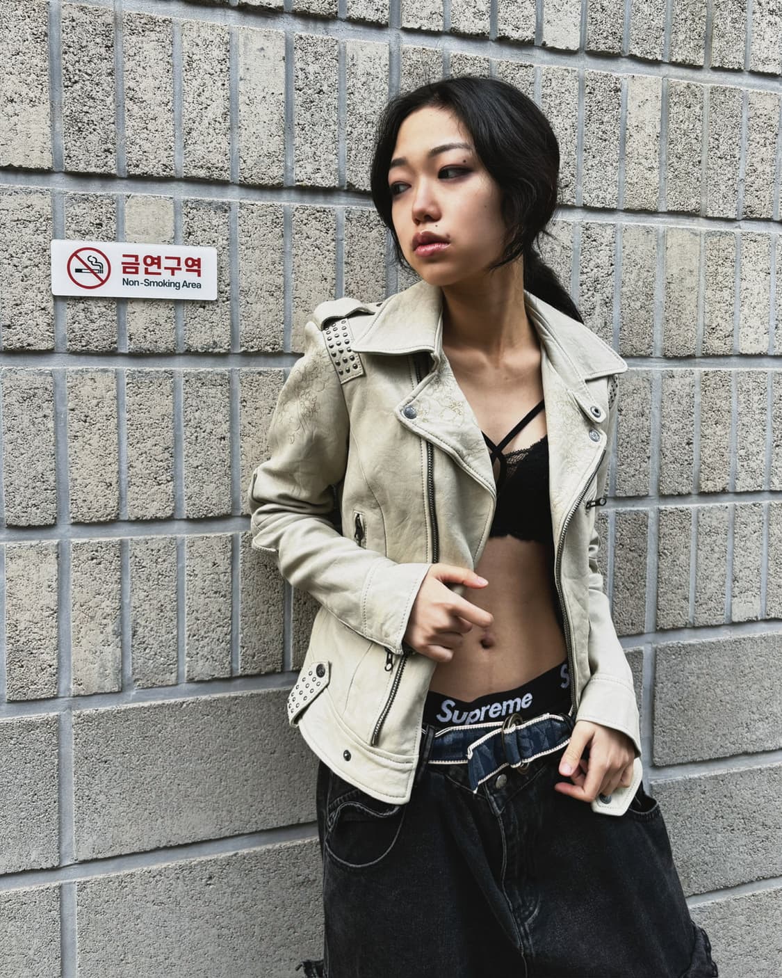 에드하디 레더 바이커 자켓 상품이미지3