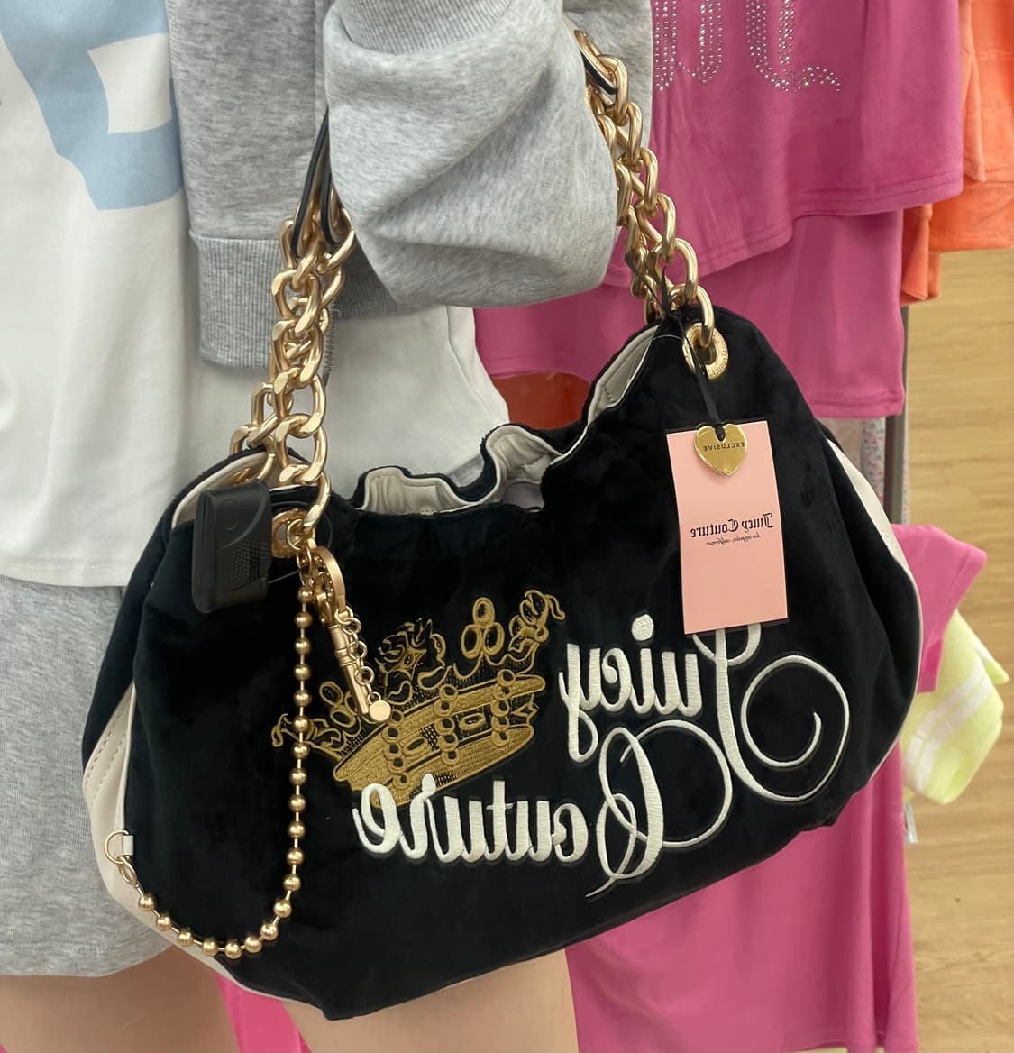 초레어 컬러!) 쥬시꾸뛰르 블랙 보부상 호보백 상품이미지7