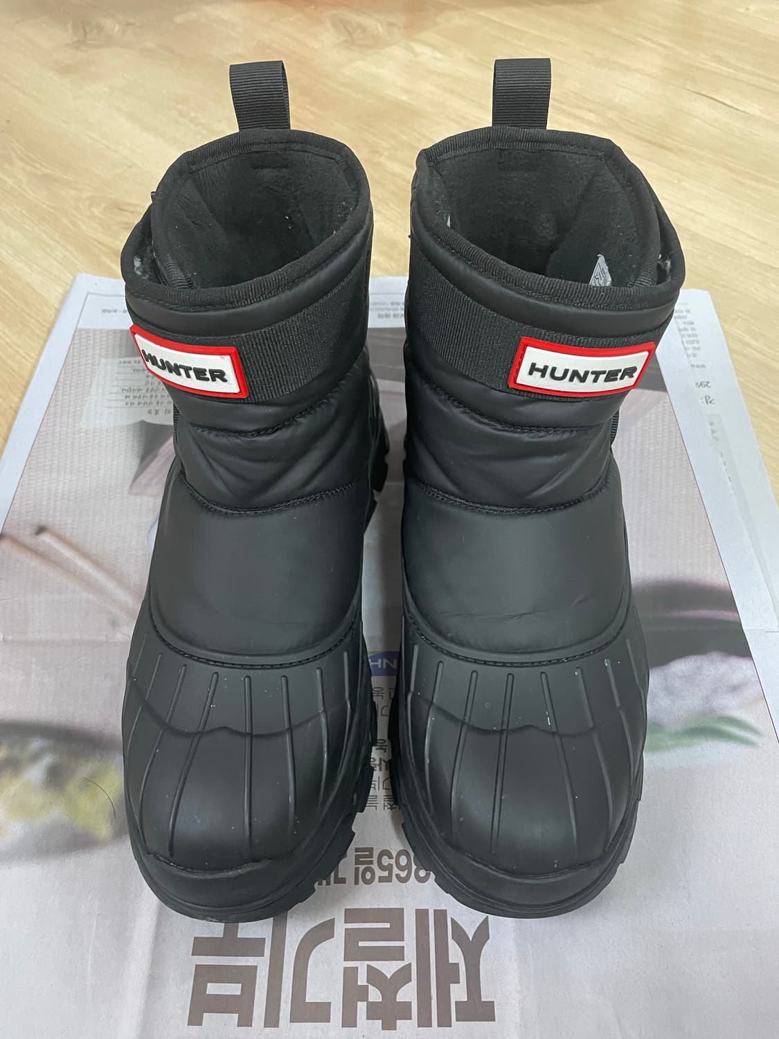 헌터 [UNISEX] 인트레피드 버클 숏 스노우부츠 - 블랙 240 상품이미지1