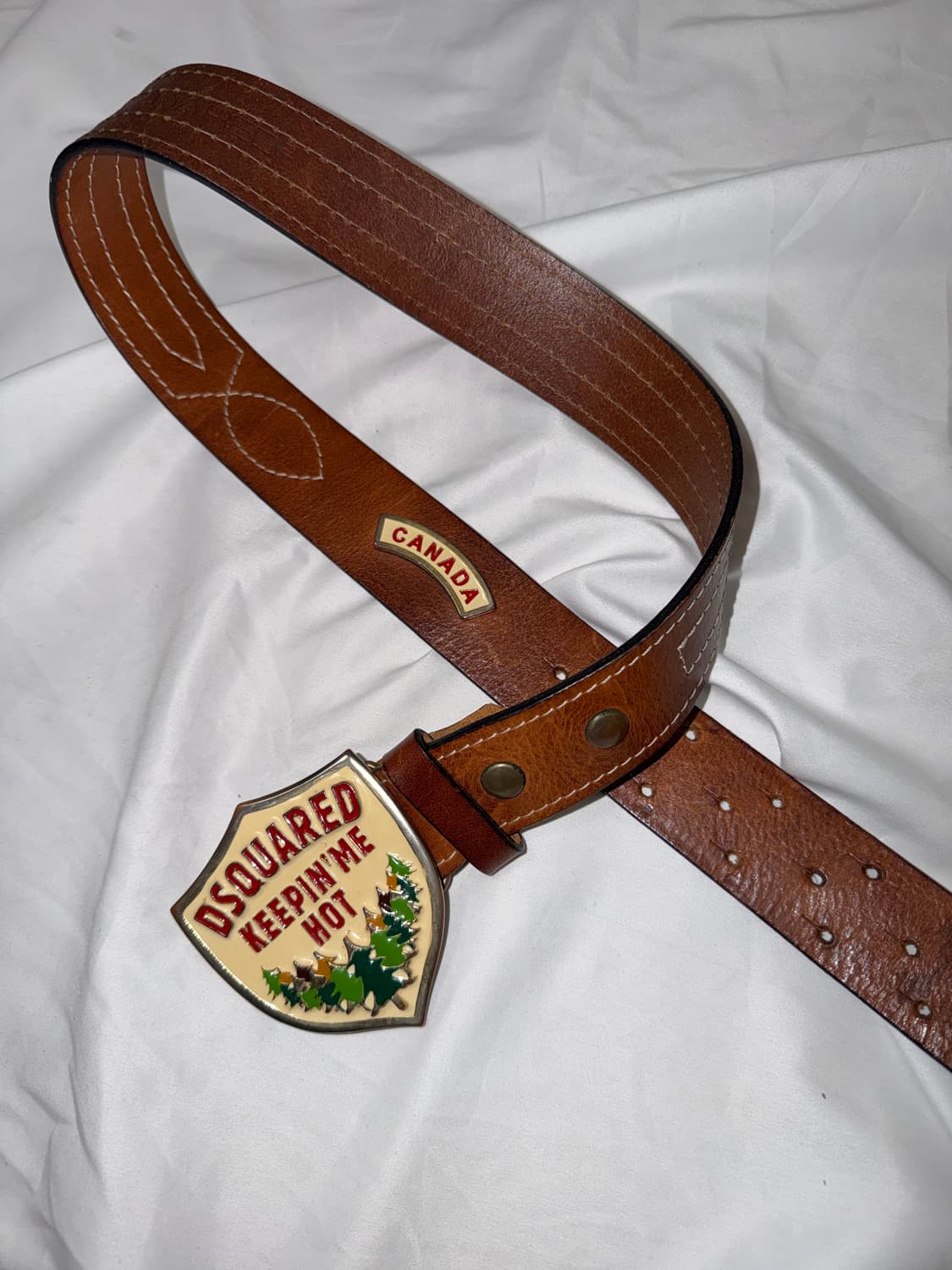 디스퀘어드2 빅 버클 레더 벨트 상품이미지3