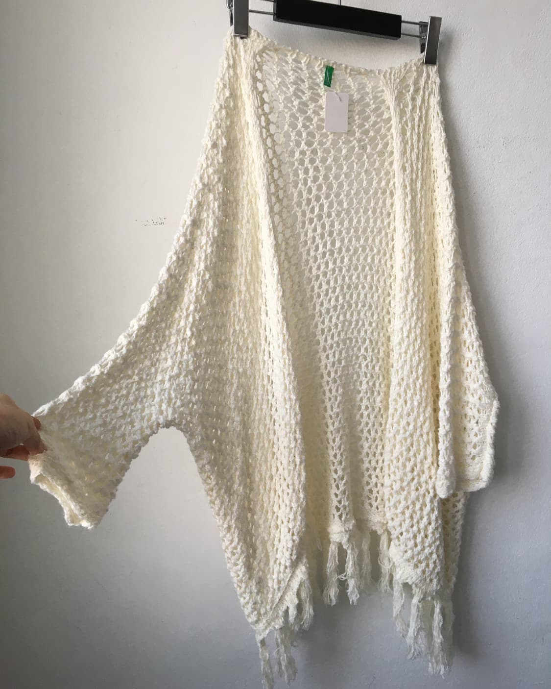 Fringe net knit open cardigan 상품이미지4