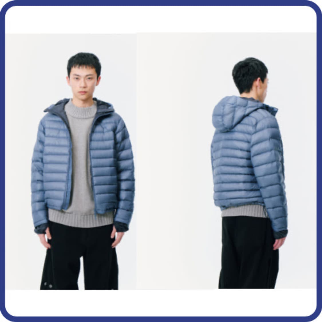 산산기어 경량패딩 네이비 0싸 상품이미지2