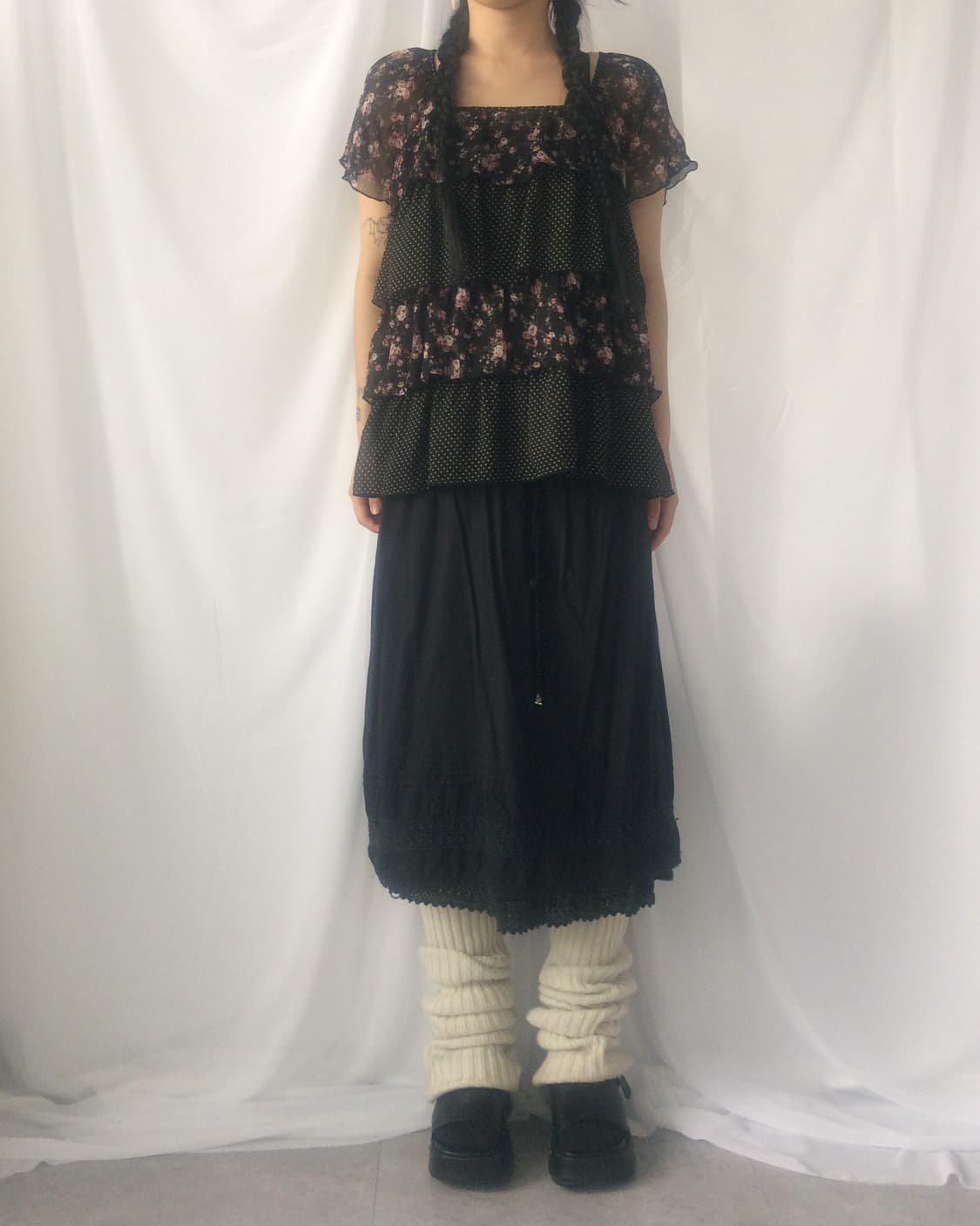 Rosa cheri Flower dot pattern layer blou 상품이미지6