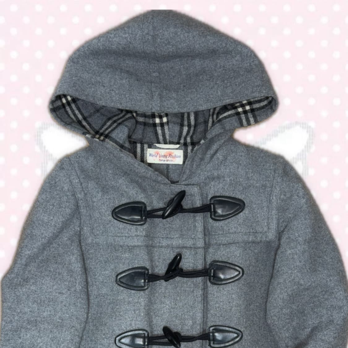 일본빈티지 도쿄스타일 모리걸 그레이 떡볶이코트 상품이미지2