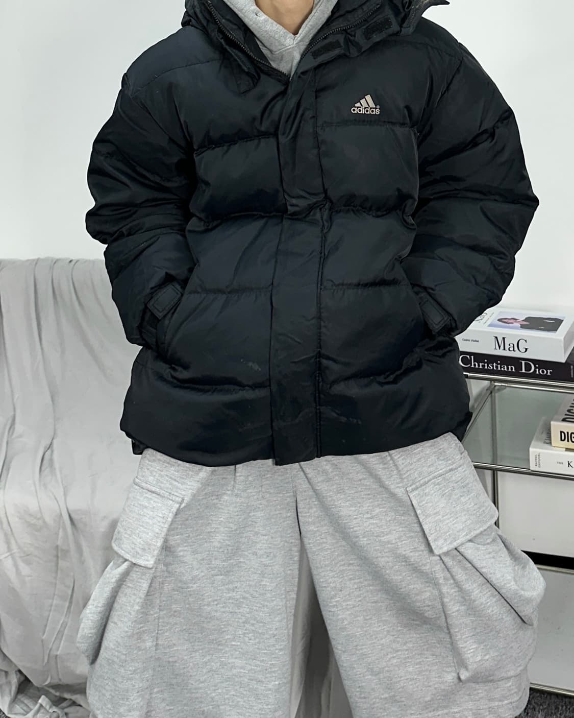 아디다스 90s 블랙 패딩 105 상품이미지2