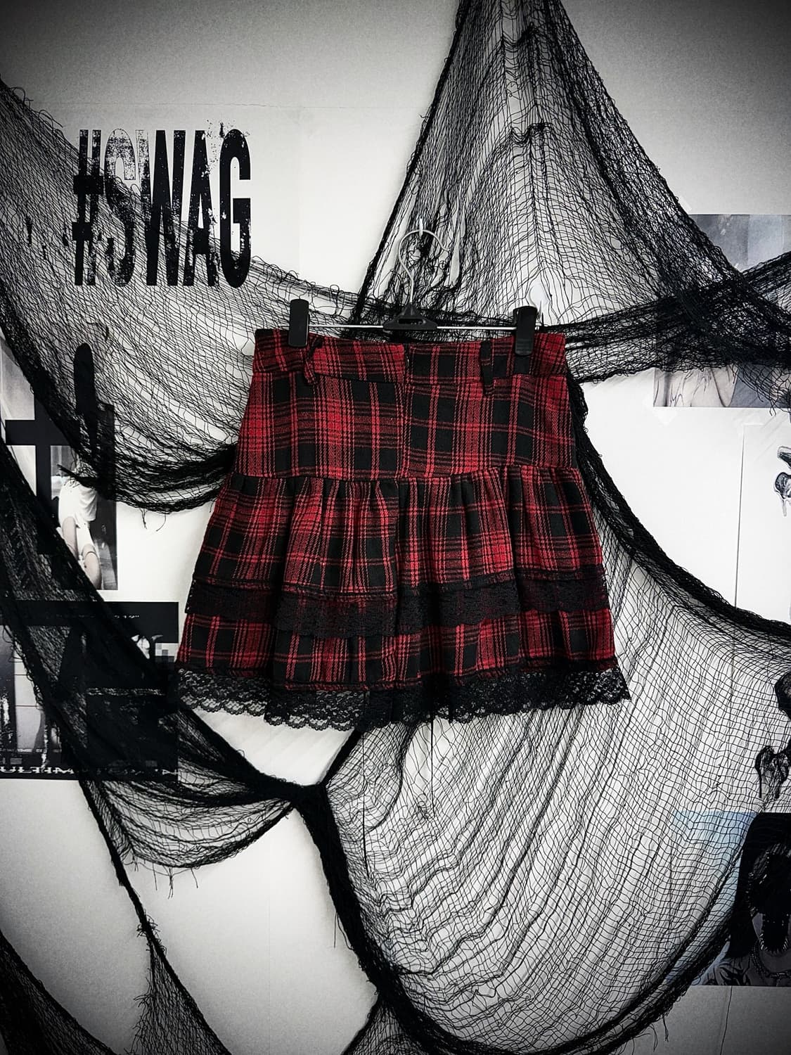 Punk mood tartan check skirt 상품이미지1