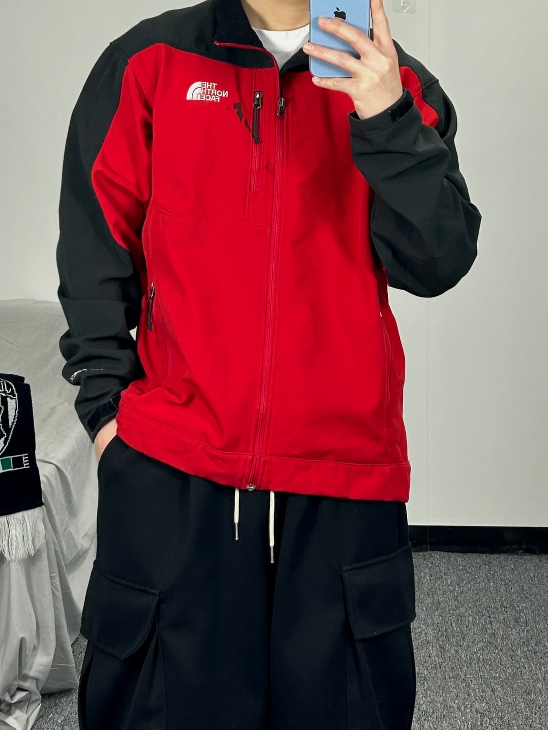 노스페이스 에이펙스 소프트쉘 레드 자켓 L  상품이미지2