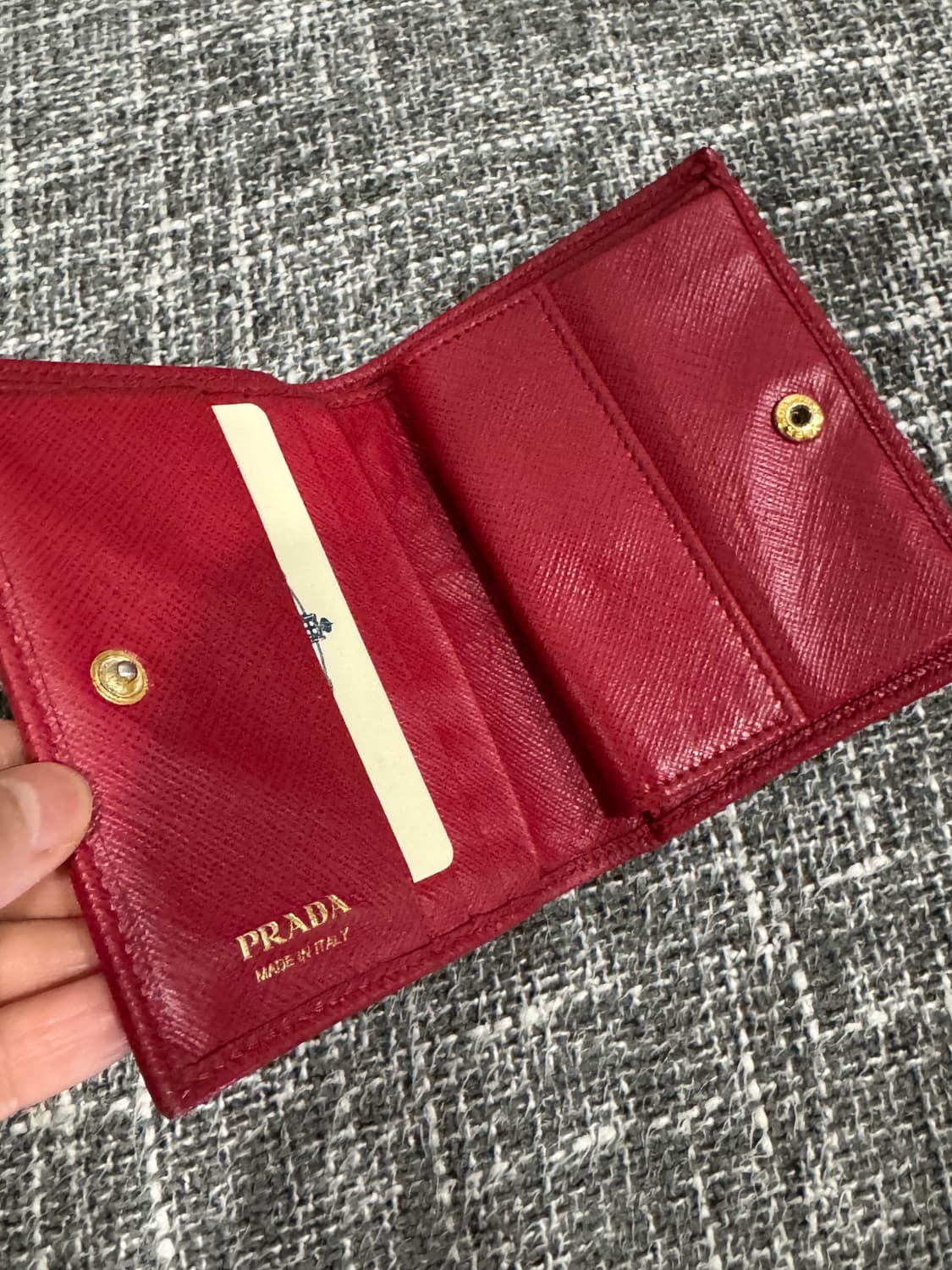프라다 사피아노 반지갑 레드 정품 상품이미지3