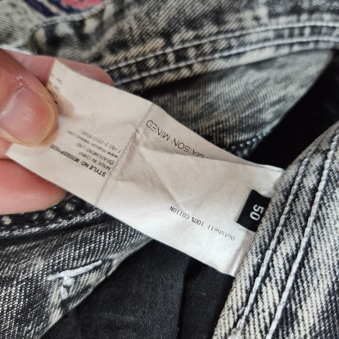 메종미네드 CROPPED 스트레이트 데님 50size 상품이미지7