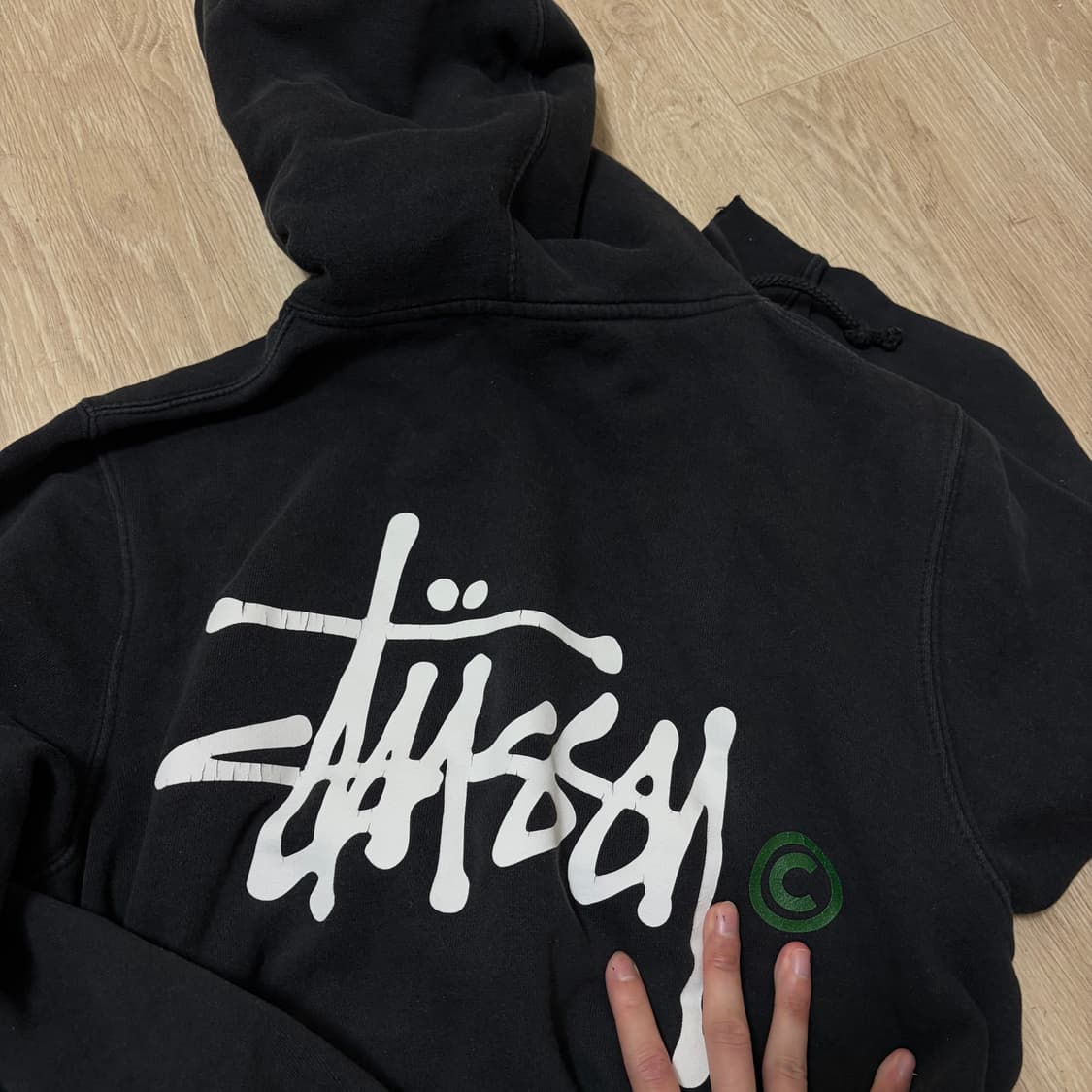 스투시 스탁 빅로고 후드티 M/95  상품이미지5