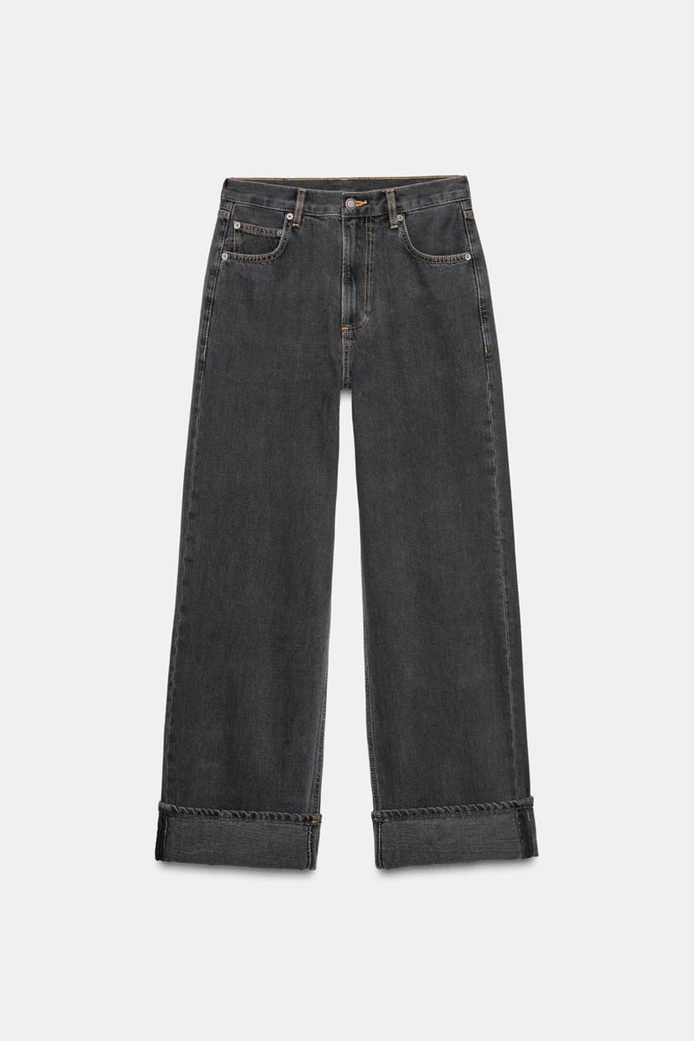 자라 미드라이즈 흑청 데님 팬츠 상품이미지2