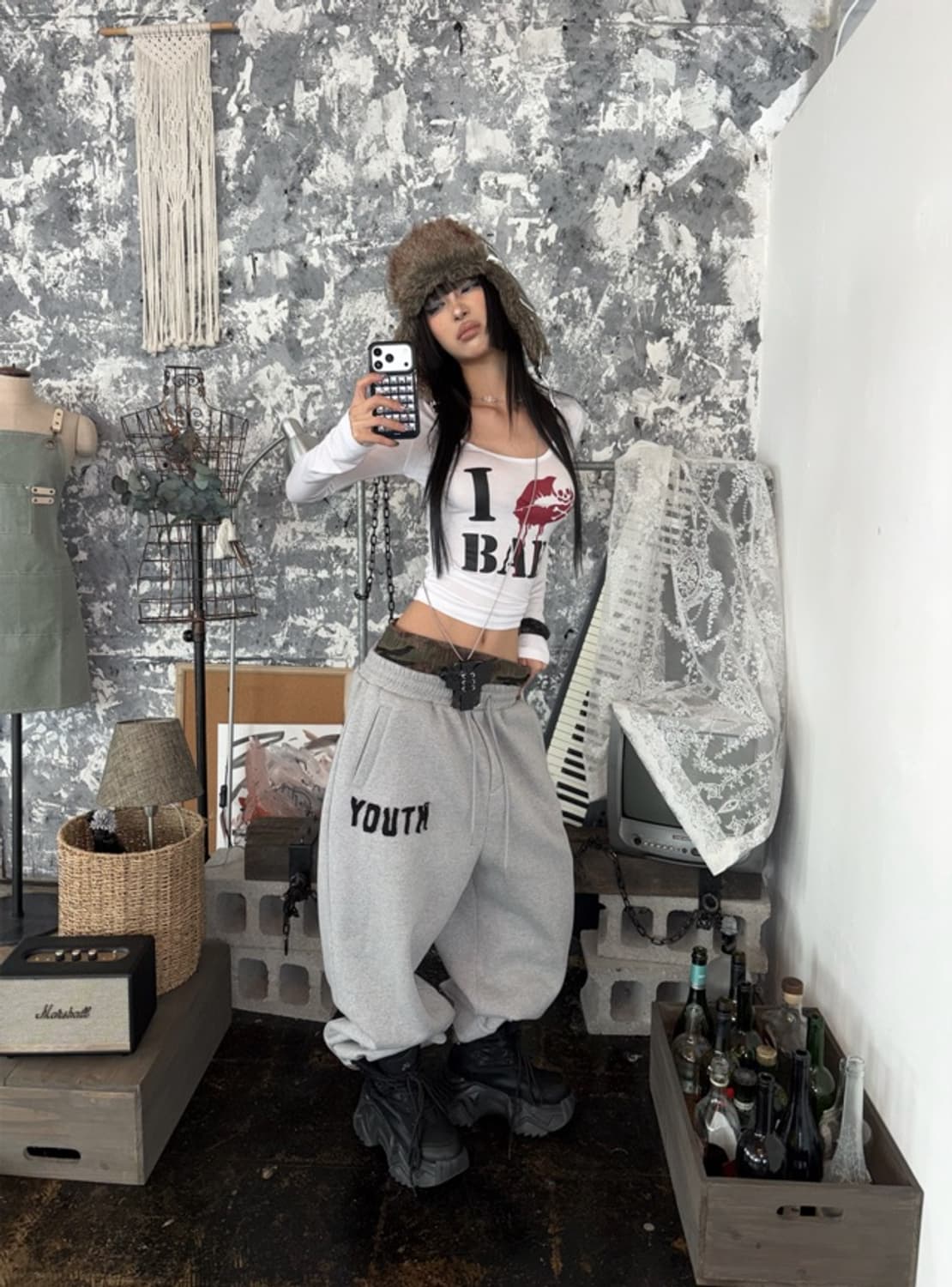 유스이즈유어스 Y2 데빌 윙 카드 지갑 블랙 상품이미지4