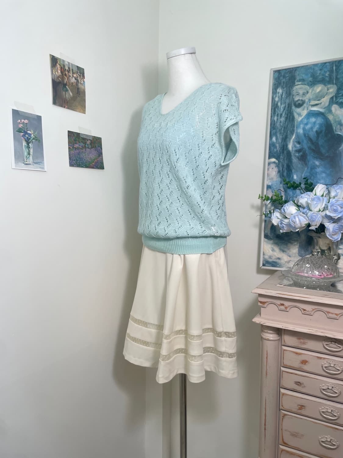mint crochet summer knit top 상품이미지2