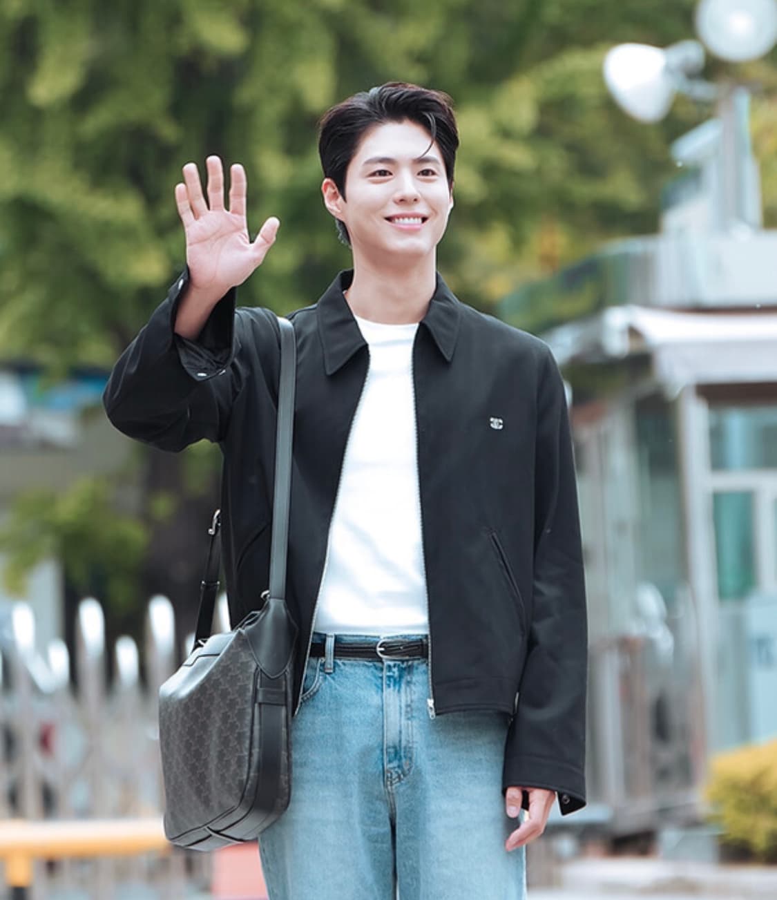 [정품] 새상품 박보검 착용 셀린느 트리옹프 블루종 자켓 블랙 상품이미지7