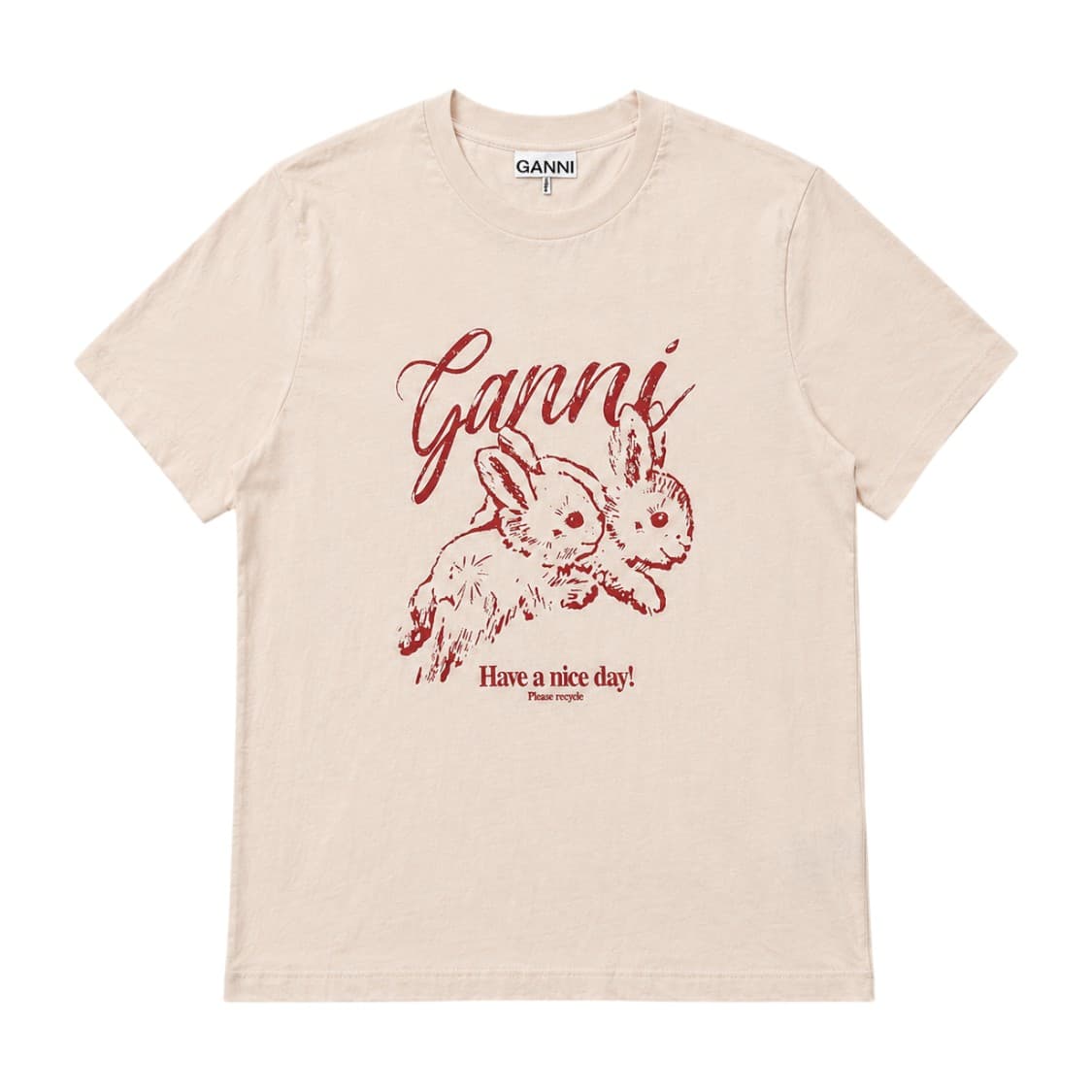 [우먼] GANNI 가니 릴렉스 버니 티셔츠 상품이미지1