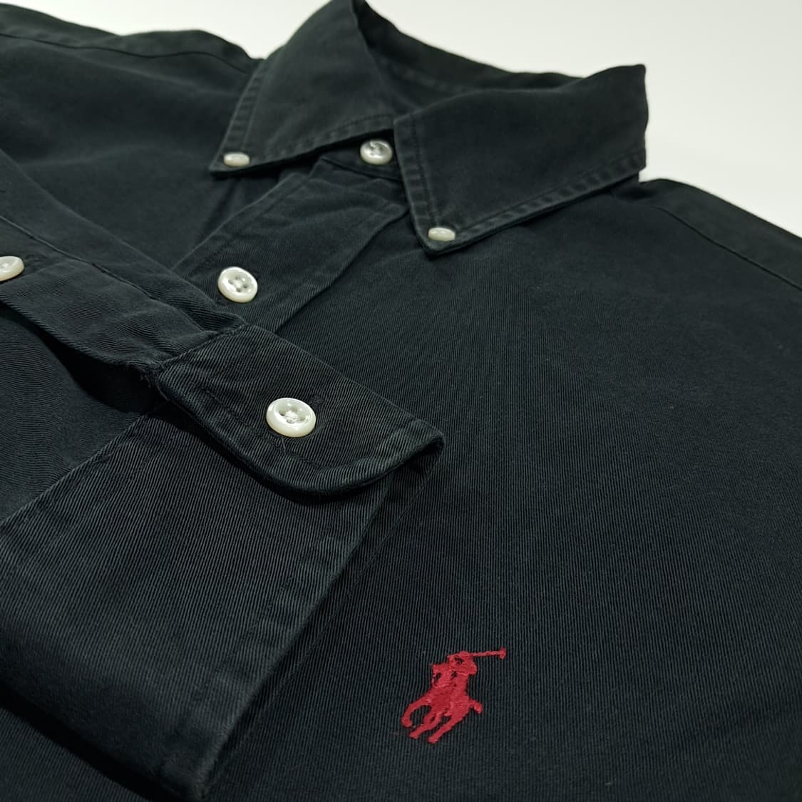 CK109 S 폴로 90s 레드포니 빈티지 블랙 셔츠 남방 상품이미지4