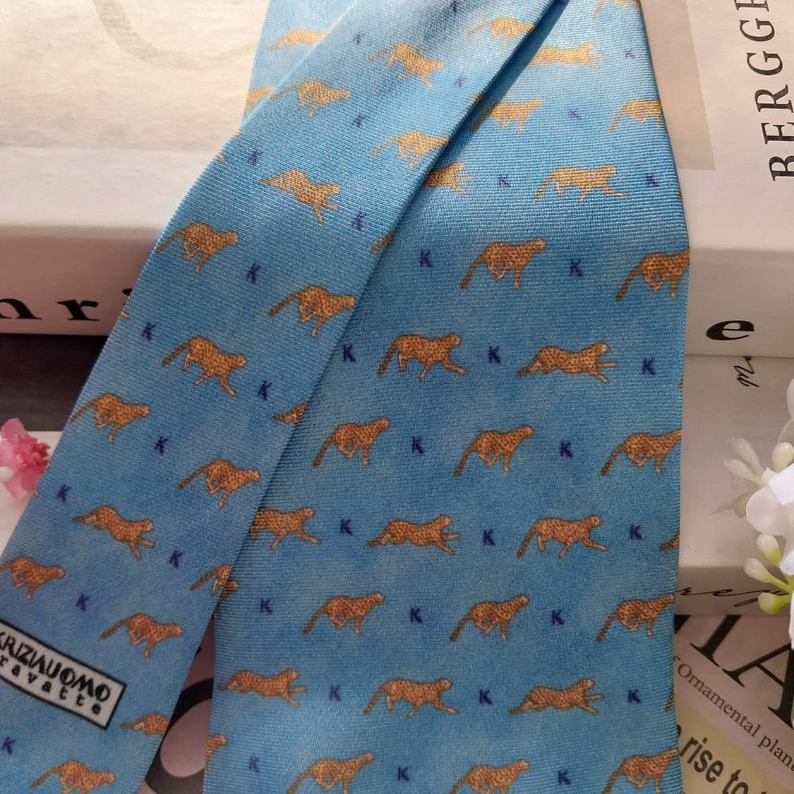 크리지아 실크 스카이블루 치타&K 넥타이 9.5cm A+등급 K1518
 상품이미지4