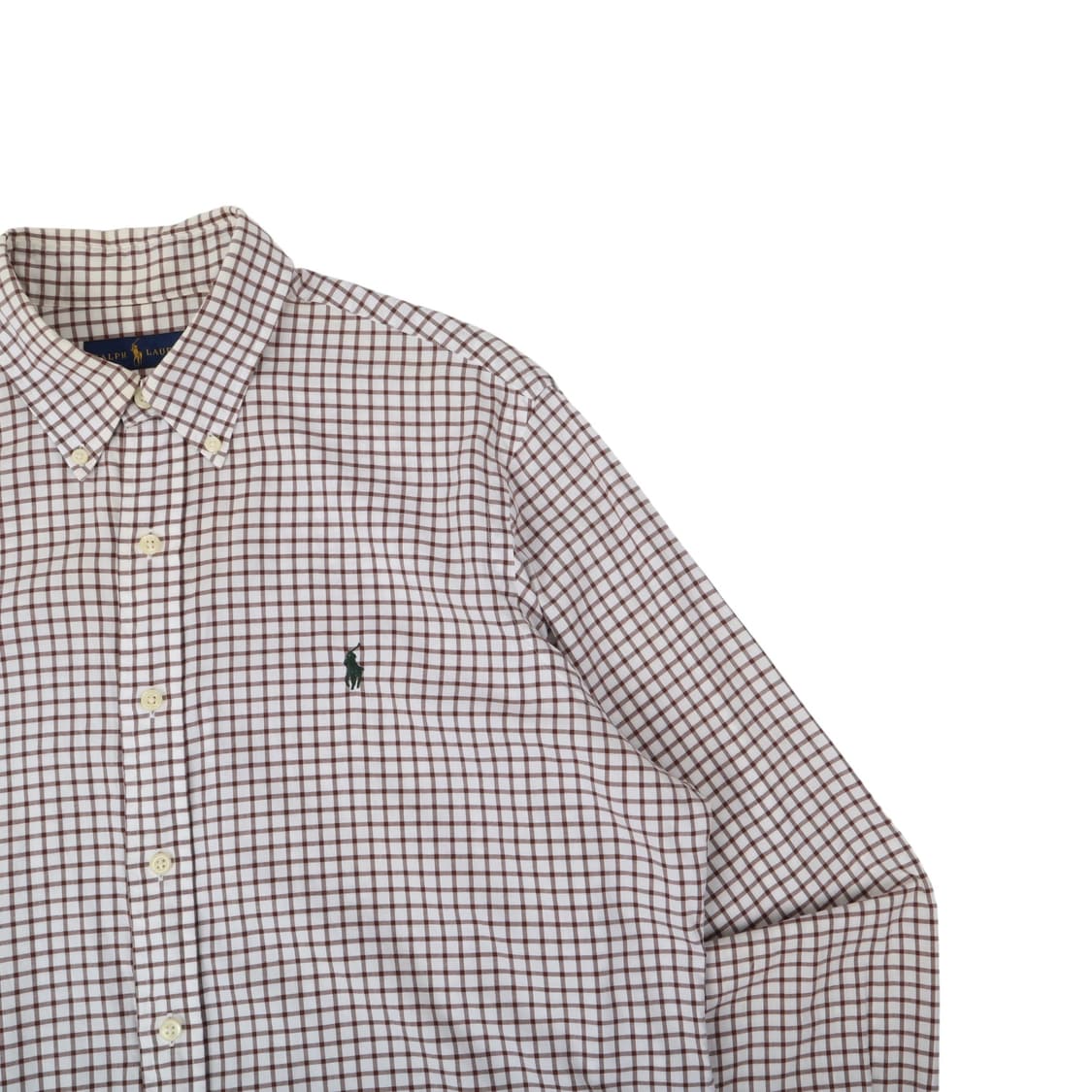 폴로 랄프로렌 브라운 체크 코튼 셔츠 상품이미지3
