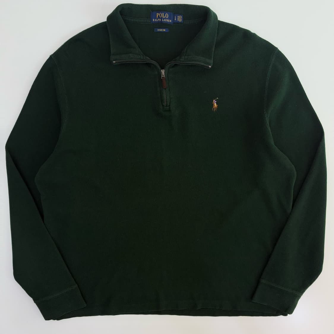 Polo  폴로 랄프로렌 자수 에스테이트 립 코튼 반집업    상품이미지1