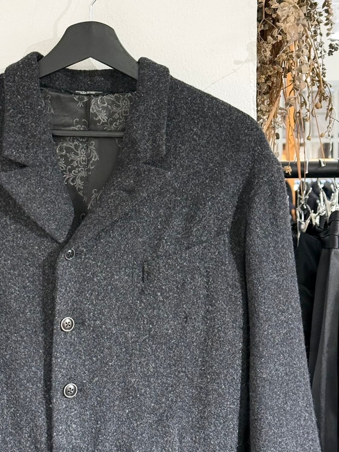 돌체 앤 가바나 차콜 라나버진울 테일러드 자켓  상품이미지3