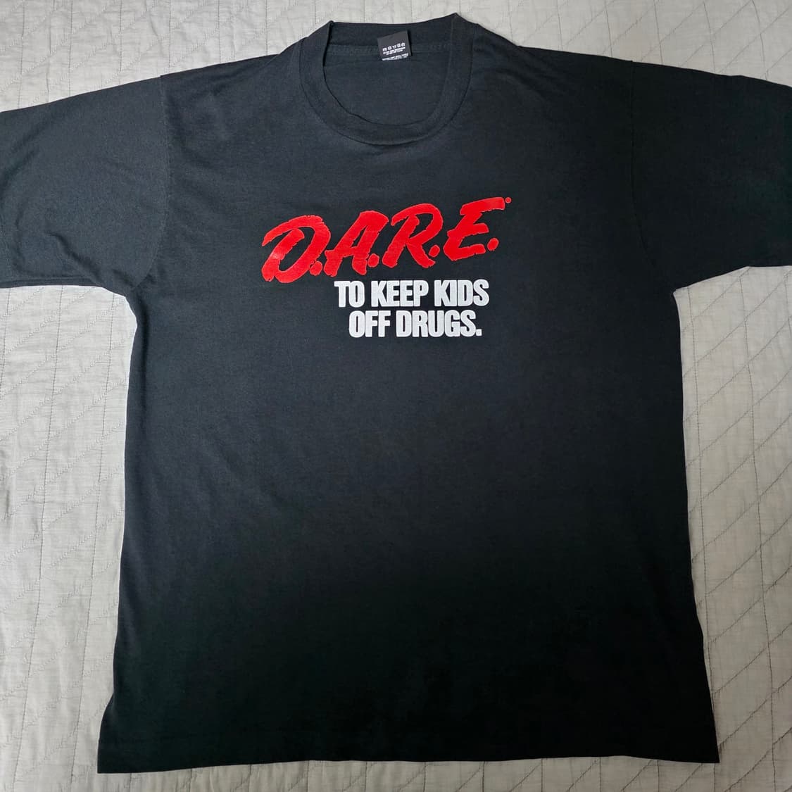 [XL] 90s 빈티지 DARE 티셔츠 블랙 ver. 스크린스타 상품이미지1